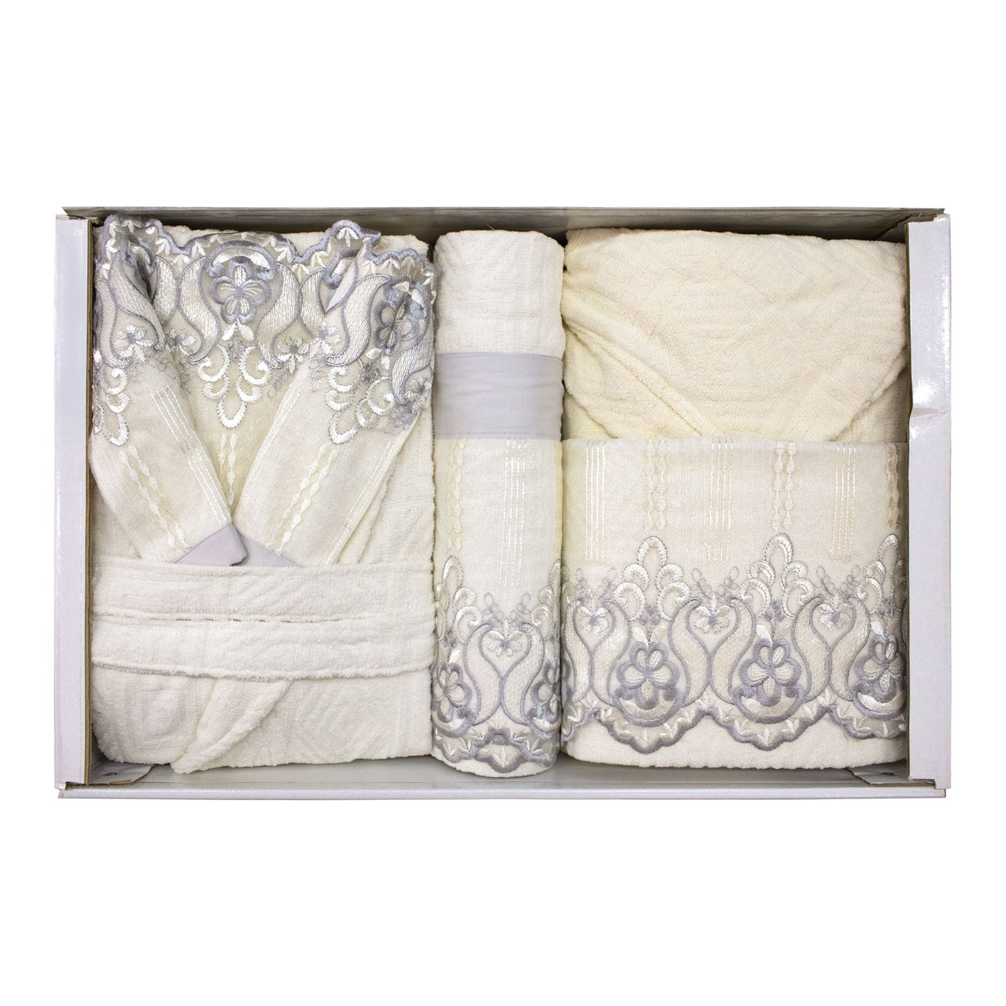 Completo bagno asciugamani accappatoi Renato Balestra uomo donna Priscilla 0738