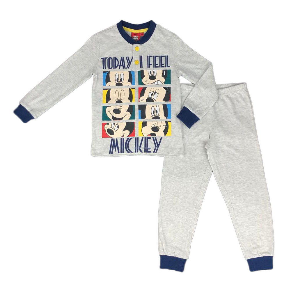 Pigiama lungo bimbo tuta in cotone Disney Topolino taglia 3 a 7 anni 0886