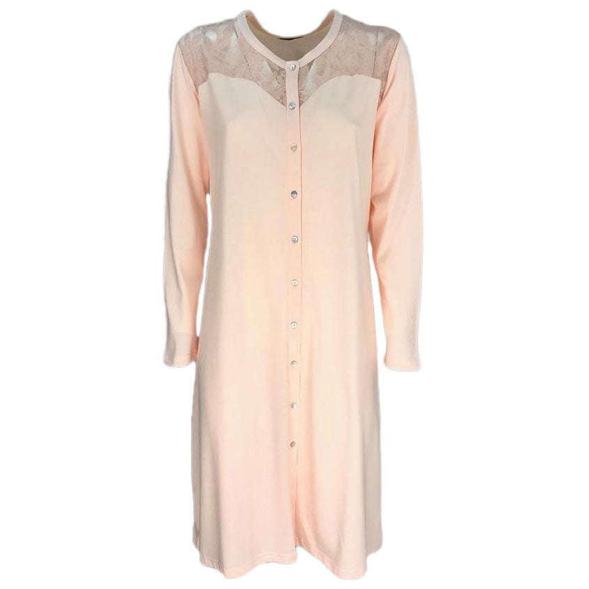 Canotta clinica donna lunga in cotone con pizzo Vilfram in taglie 46 a 54 0892