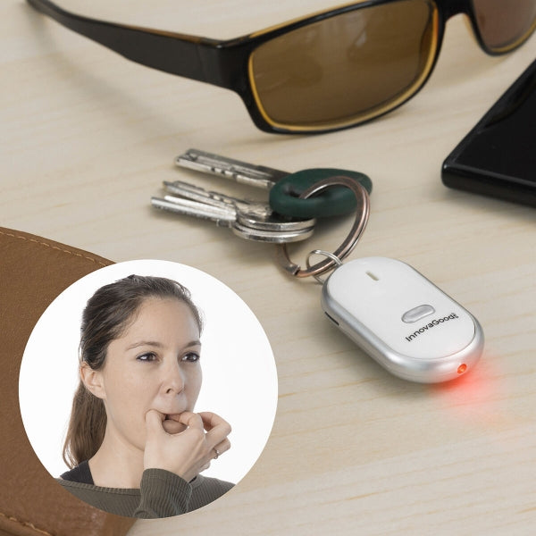 Portachiavi Localizzatore di Chiavi con Suono e Luce Led Attivabile con un Fischio