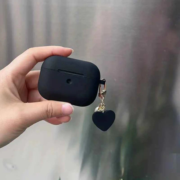 Custodia in Silicon Nera con Ciondolo