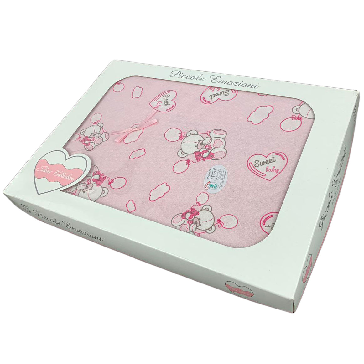 Copertina culla carrozzina piquet cotone stampato neonato Piccole Emozioni 1195