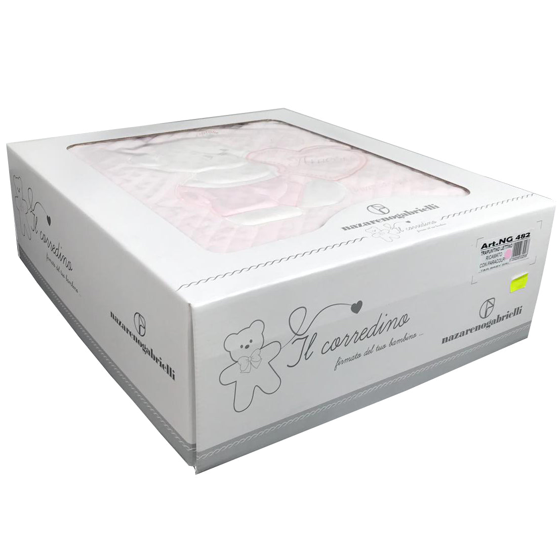 Trapuntino invernale ricamato Nazareno Gabrielli culla lettino + paracolpi 1217