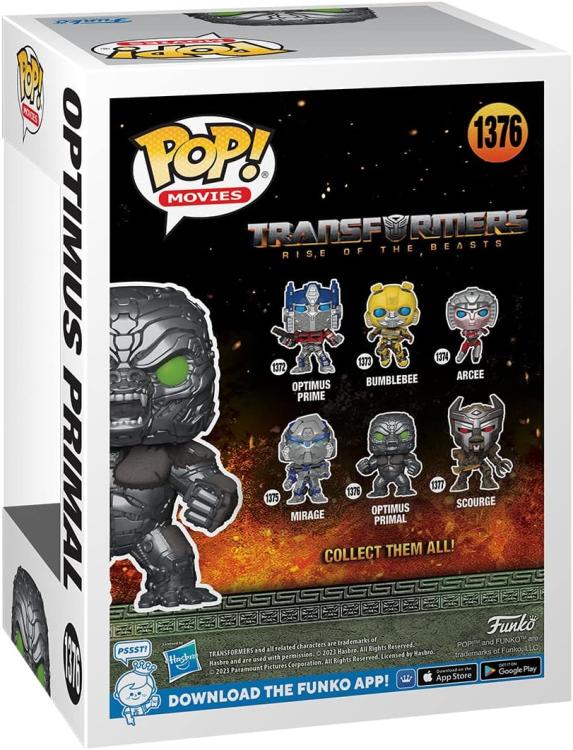 Funko Pop! Movies: Transformers Rise Of The Beasts (1376) Optimus Primal Figure