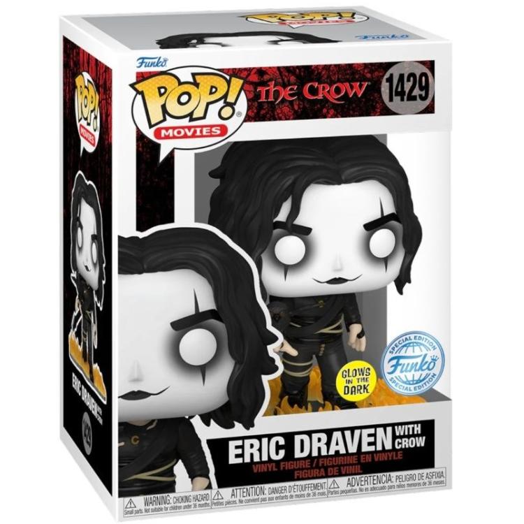 Funko Pop! Movies The Crow (1429) Eric Draven W/ Crow Glows In The Dark Il Corvo