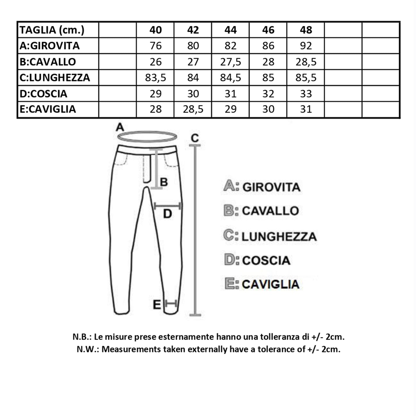 Pantalone donna ampio in fantasia tasca uomo casual made in italy 1481