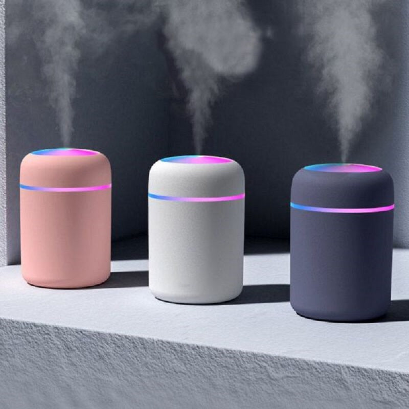 Umidificatore d'aria 300ml con lampada colorata ultrasuoni Home Car Aroma diffusore di olio essenziale USB umidificatore per aromaterapia a nebbia fredda