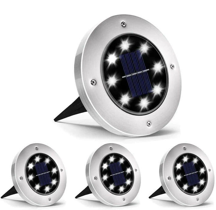 Kit 4 Faretti da Giardino con 8 LED Impermeabili