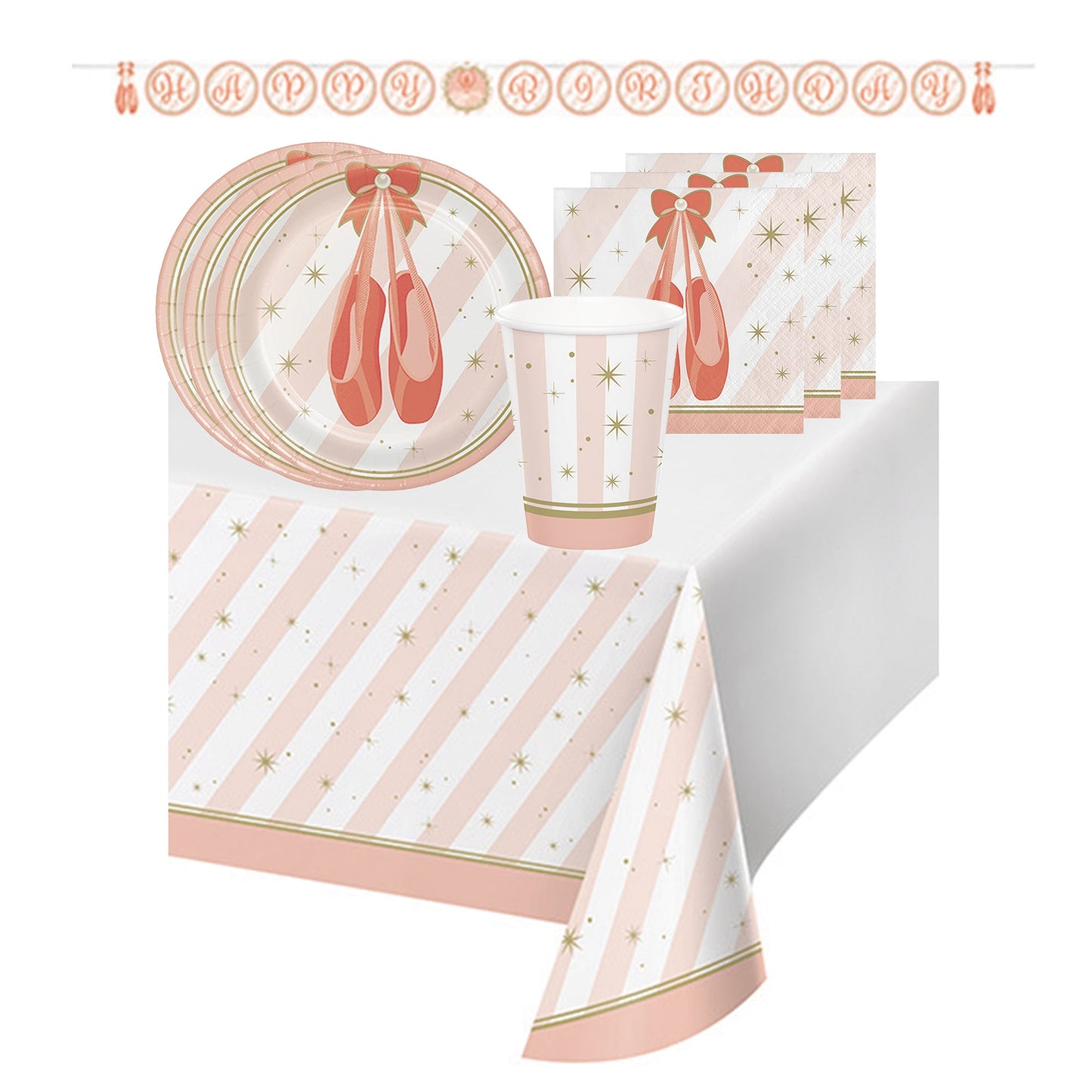 Kit party scarpette ballerina per 16 persone piatti bicchieri tovaglioli 2004