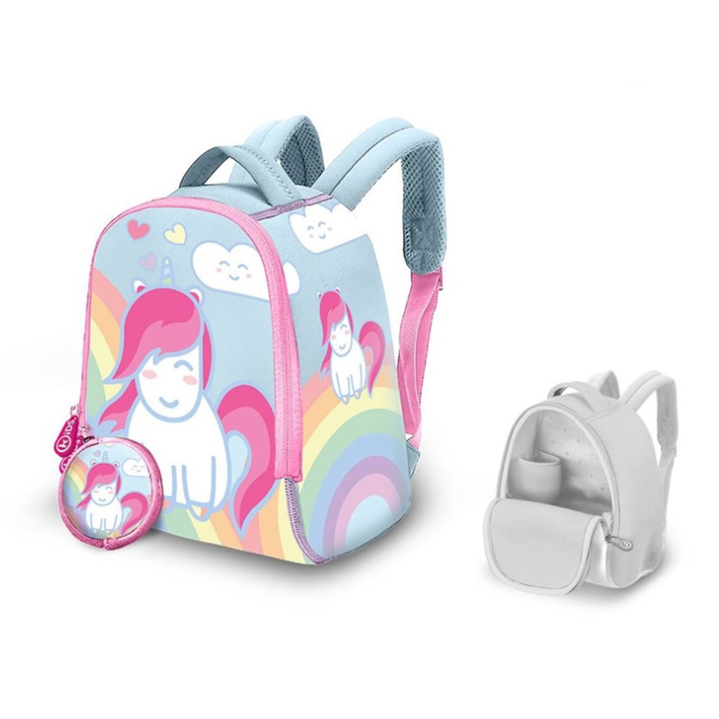 Zaino Unicorno zainetto ufficiale con bretelle per bambini scuola 2047