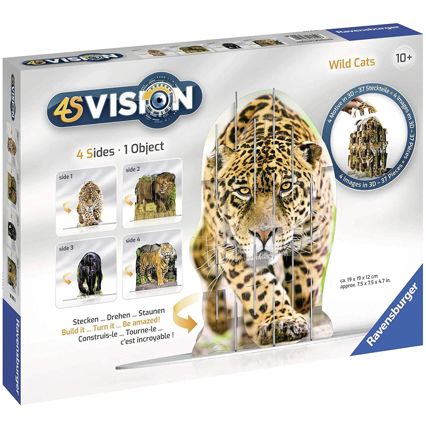 Puzzle 3D Ravensburger 4 immagini vision wild cats 37 pezzi 2749