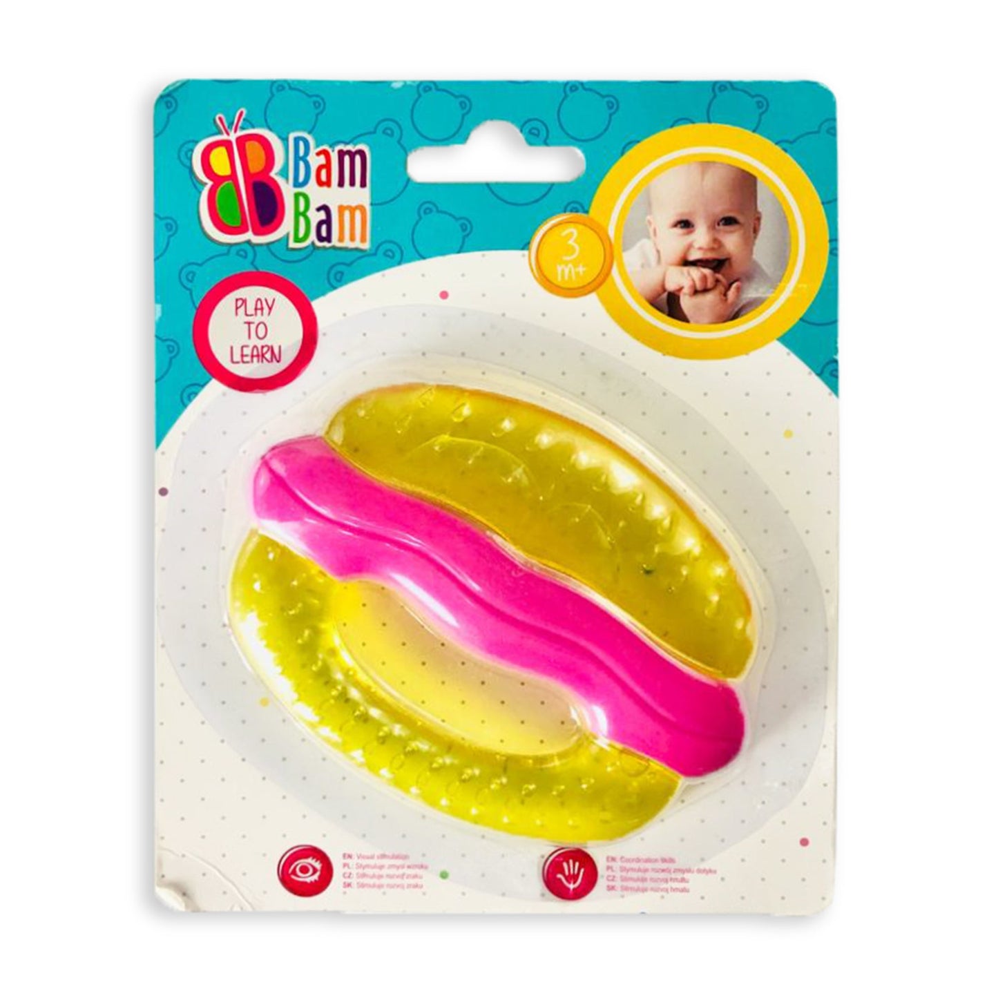 Gioco per neonato BamBam massaggiagengive dentaruolo forma di hamburger 2853