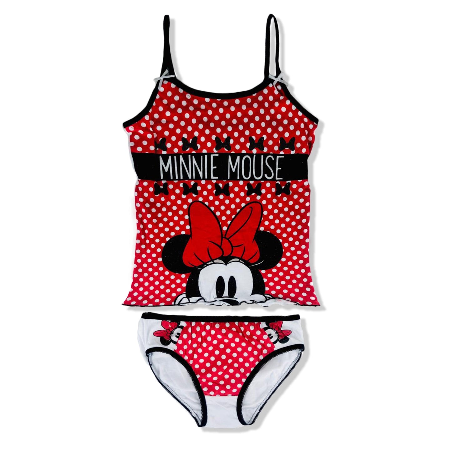 Pigiama bambina Disney Minnie completo top slip estivo cotone stampato 2907