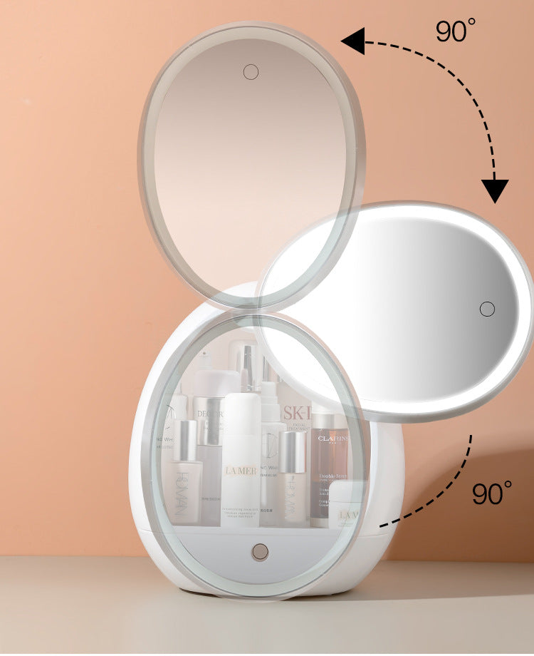 Organizer per cosmetici con specchio LED