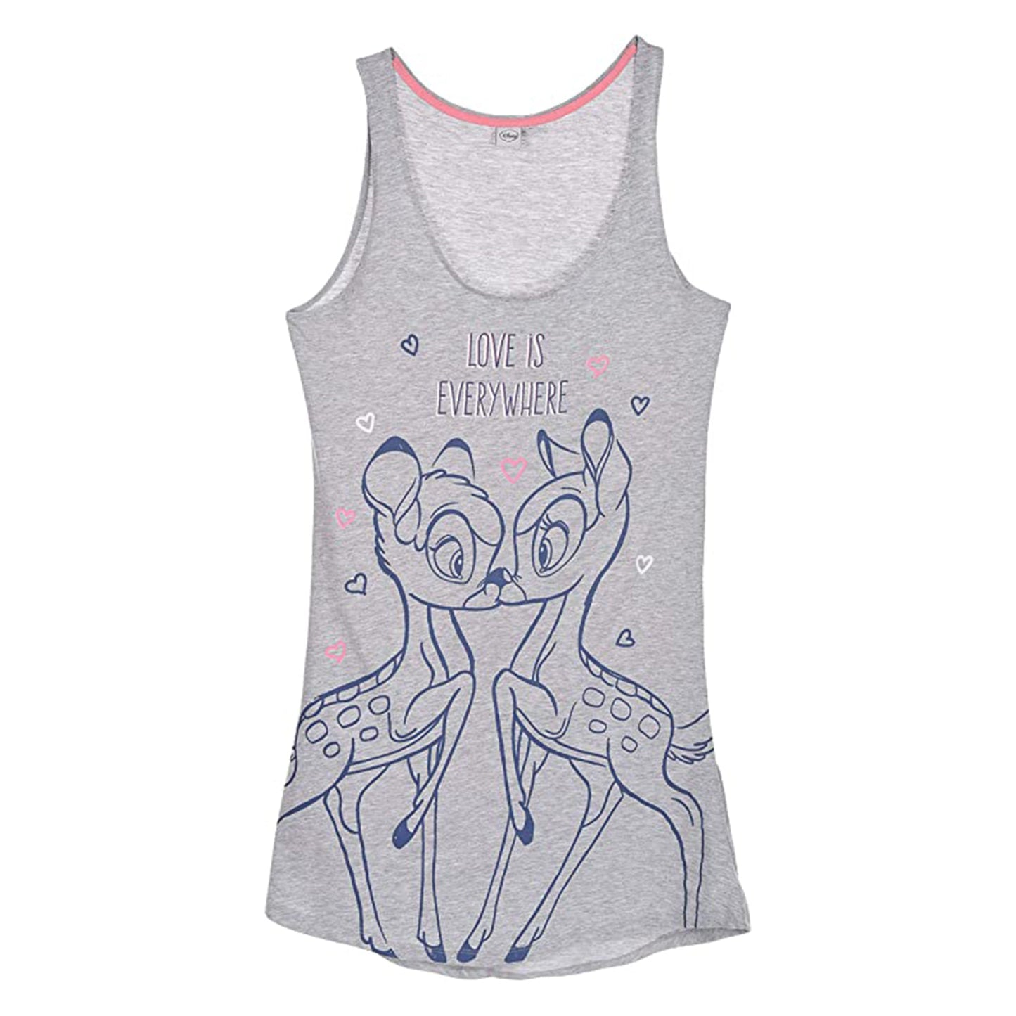 Pigiama camicia da notte donna Disney Bambi in cotone stampato 3231