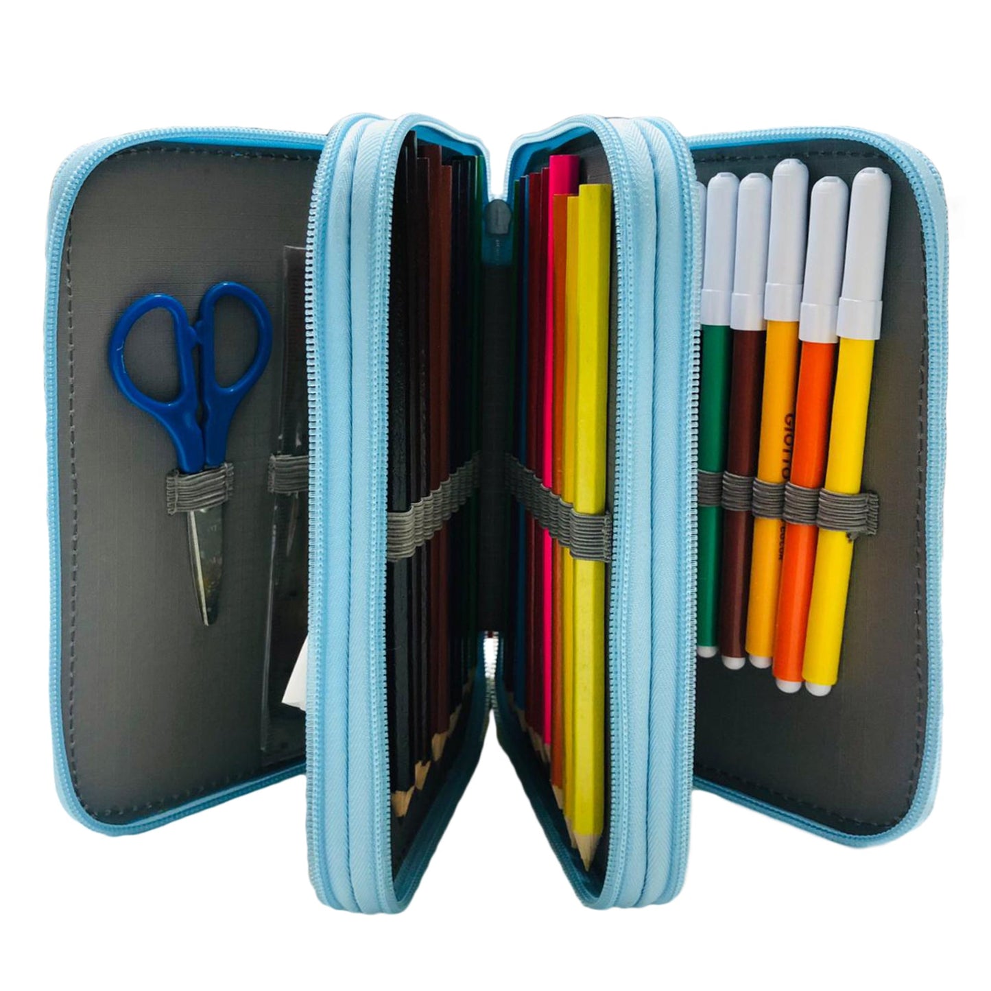 Astuccio scuola pennarelli GIOTTO ufficiale Disney Mickey Mouse 3 scomparti 3263