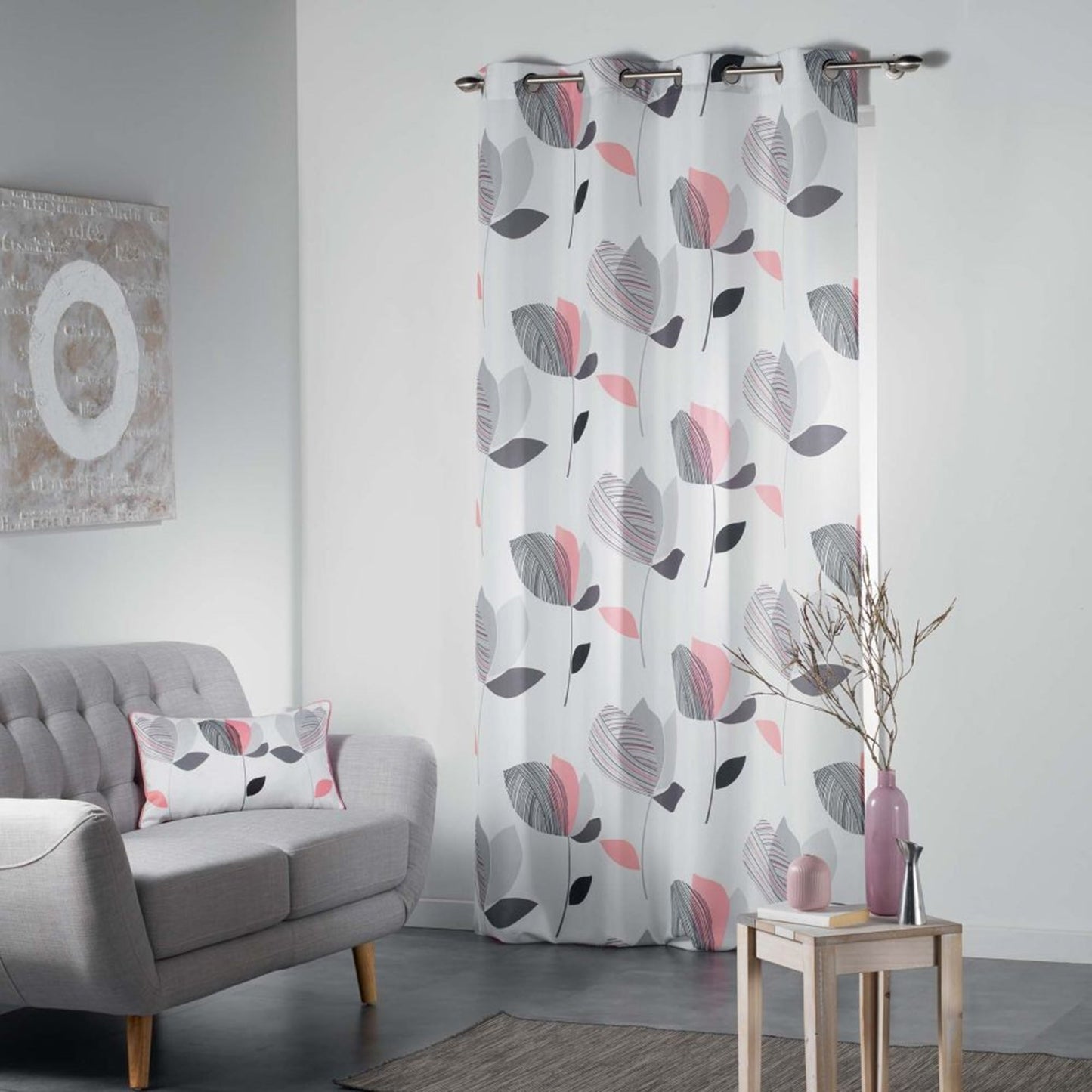 Tenda arredo 1 pannello con borchie Douceur d'Intérieur 140x260 cm 3342