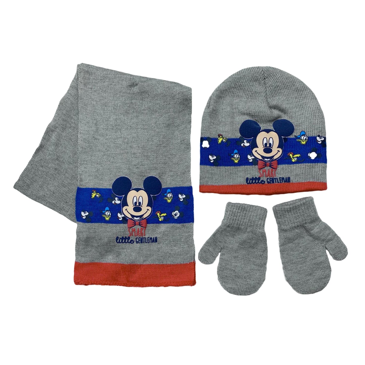 Set cappello, guanti e sciarpa invernale Mickey Mouse cappellino bambino 3398
