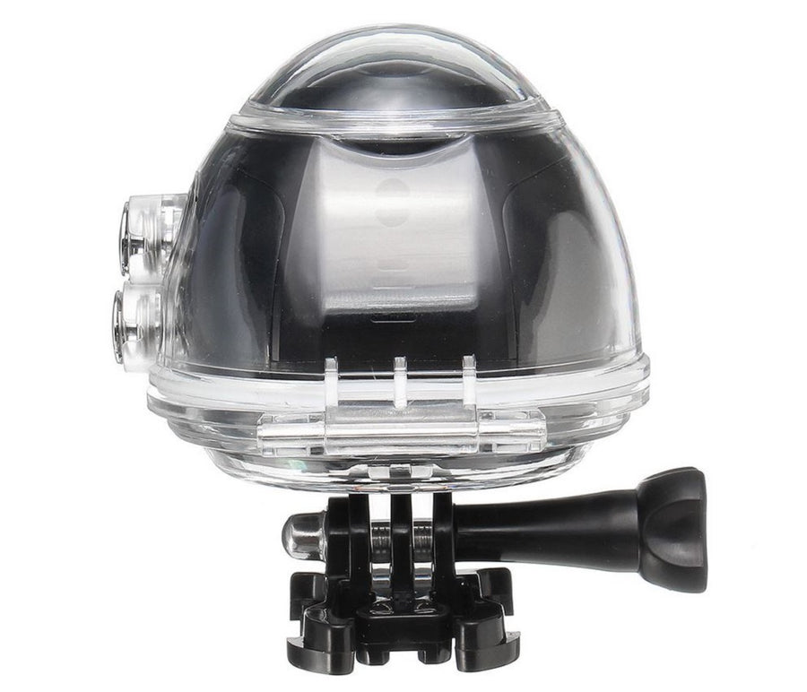 Action cam a 360° 4k fotocamera con wifi panoramica grandangolare 220°, 30 fps, vr 5 mp, hdmi con dv player