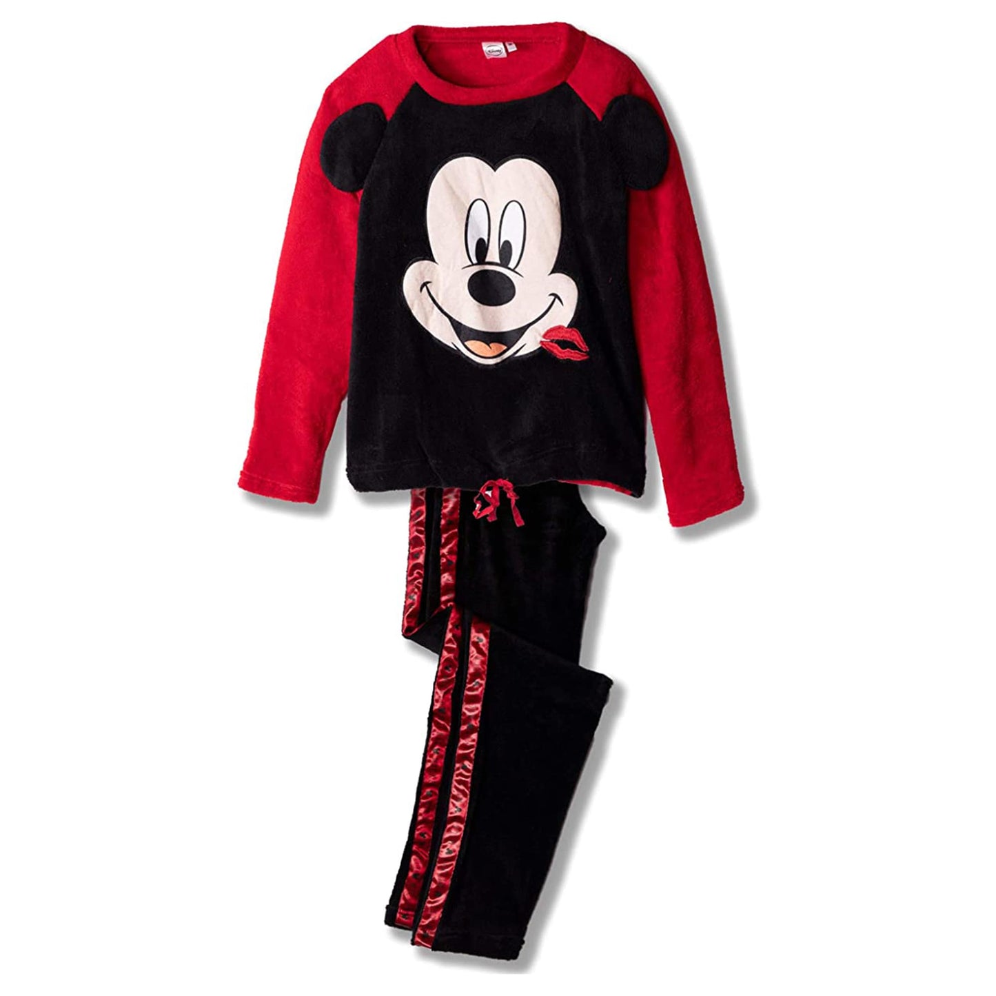 Pigiama invernale lungo donna Disney Mickey Minnie felpa pantalone in pile 3770