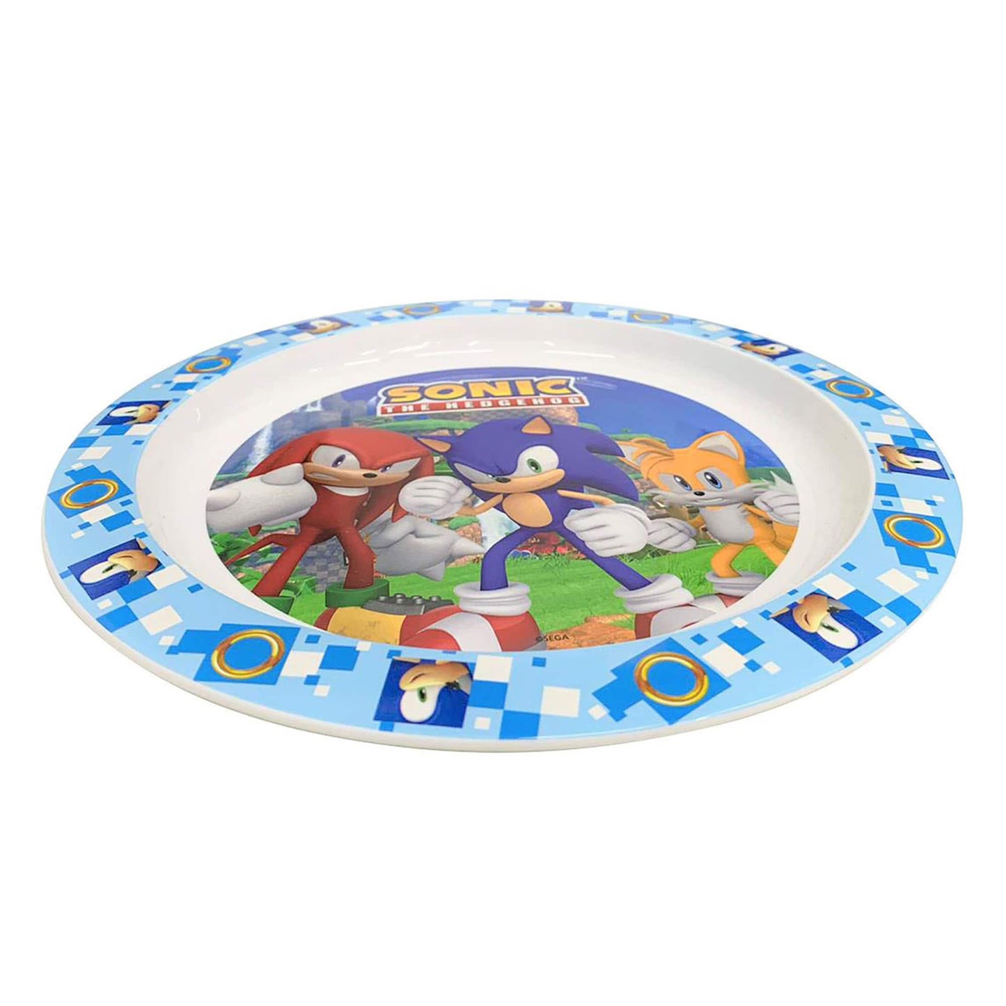 Set colazione 3 pezzi Sonic piatto bicchiere e ciotola scuola asilo 3909