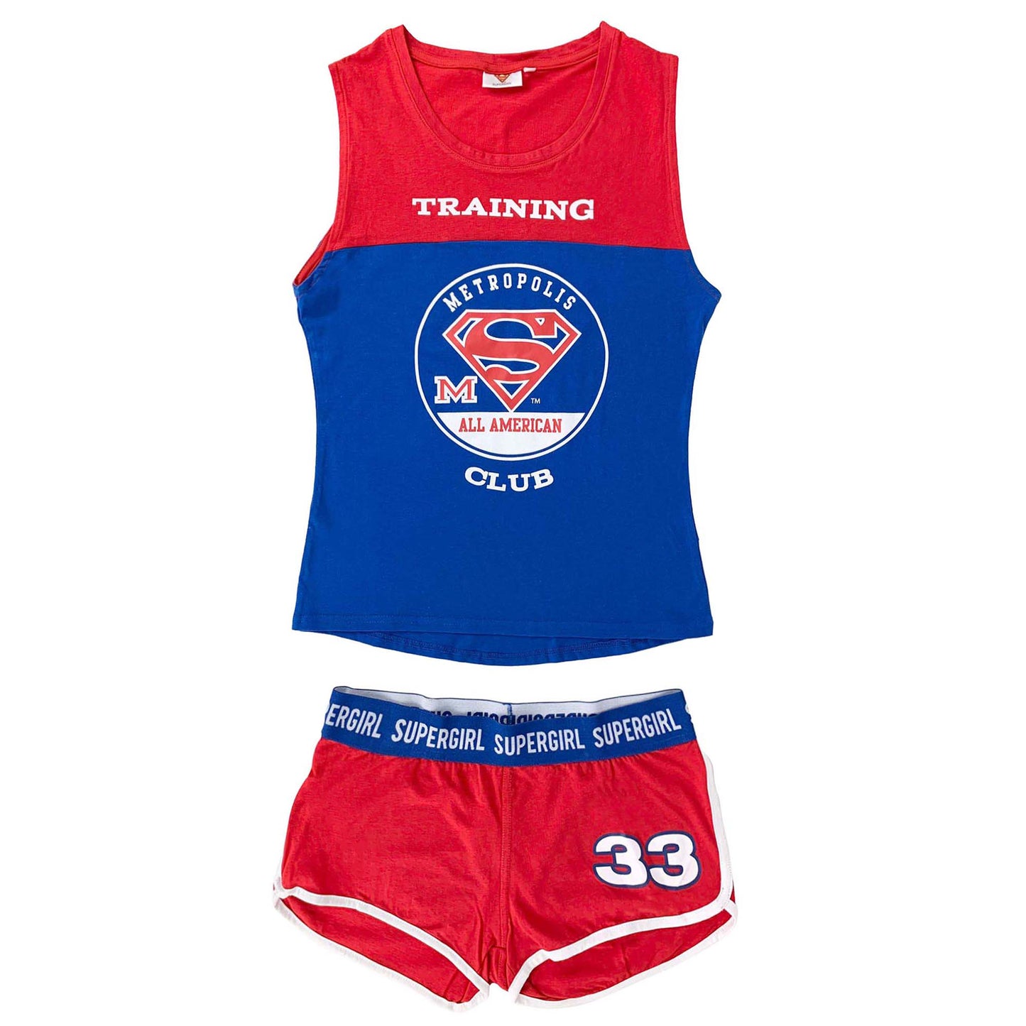 Pigiama corto donna DC Comics Superman in cotone shorts e canotta 4058