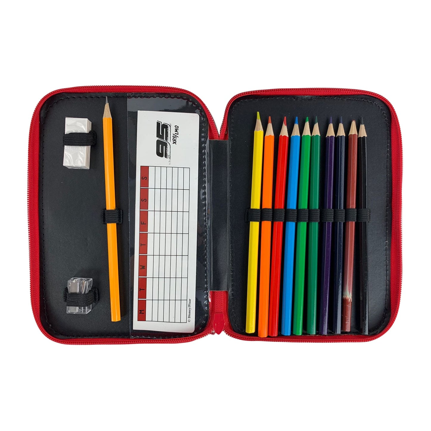 Astuccio borsello scuola Cars Saetta Mc Queen ufficiale colori 2 scomparti 4332