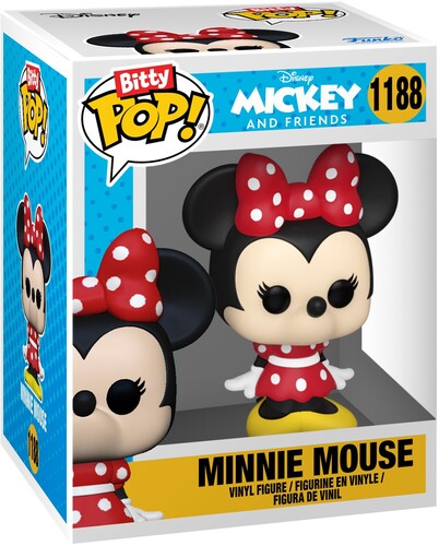Funko Bitty Pop ! Disney - Mickey Mouse (1187) & Minnie Mouse (1188)