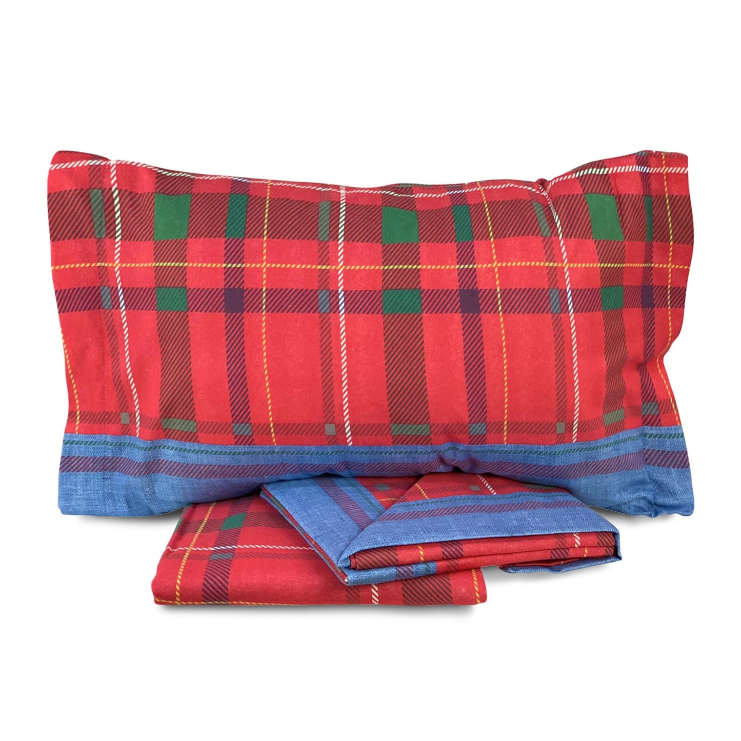 Completo lenzuola flanella una piazza e mezza Biancaluna stampato Tramonti 4511