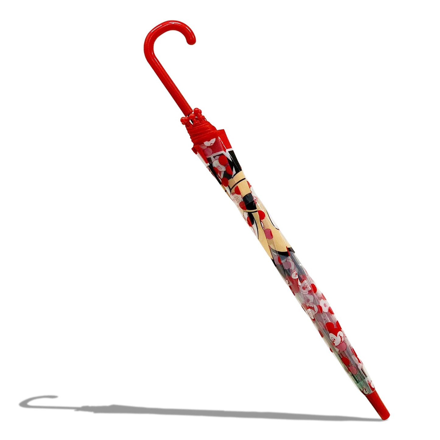 Ombrello Disney Mickey Mouse trasparente automatico bambini manico ufficial 4579