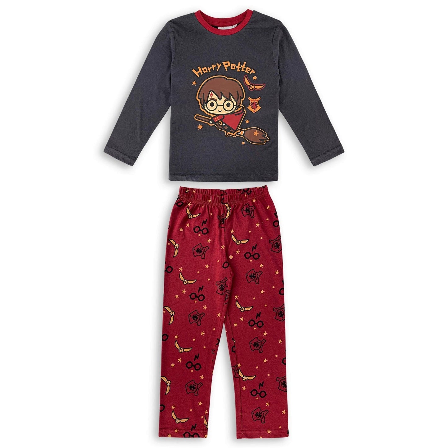 Pigiama Harry Potter bimbo lungo ufficiale maniche lunghe in cotone bambino 4654