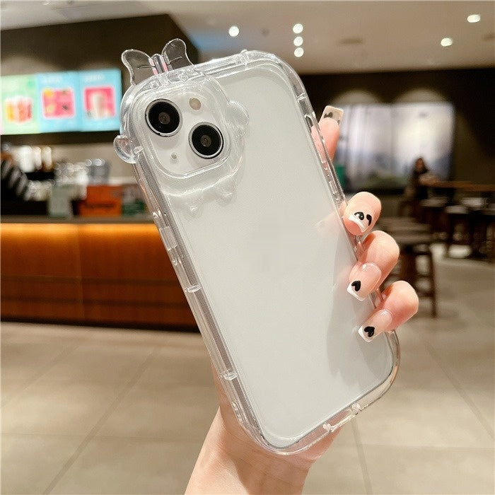 Small Monster Transparent Case Suitable For IPhone136G Creative Transparent TPU Protective Case