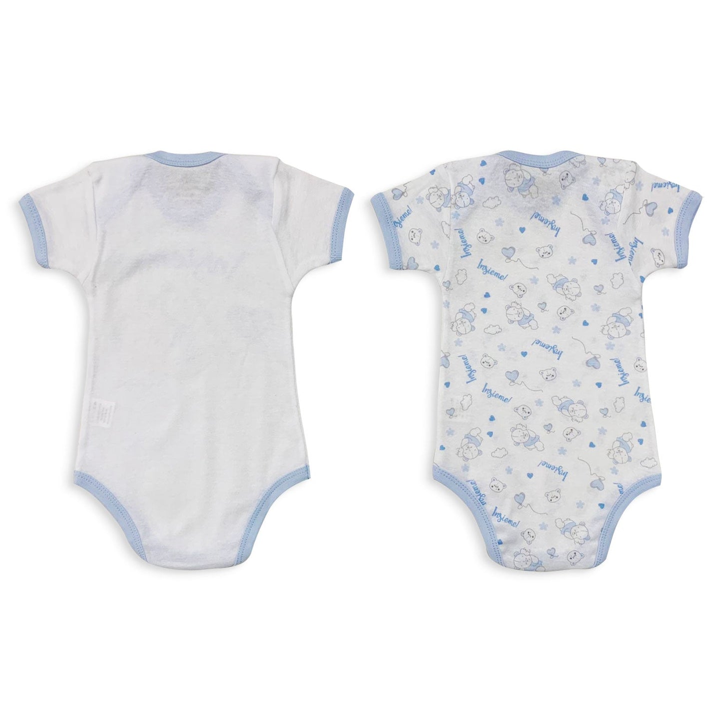 Coppia Body americano neonato cotone bimbo mezze maniche Nazareno Gabrielli 5005