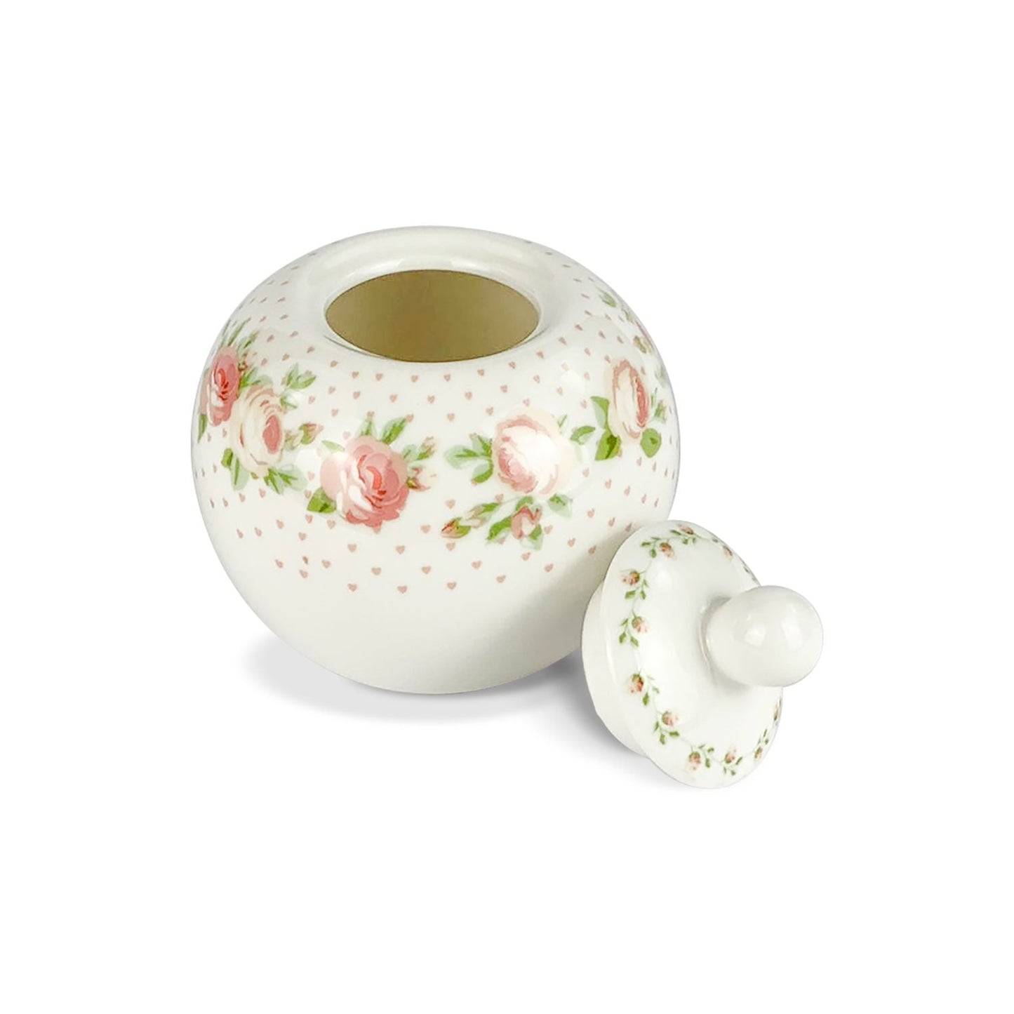 Zuccheriera in porcellana Nuvole di Stoffa Annette Shabby chic rotonda 5206