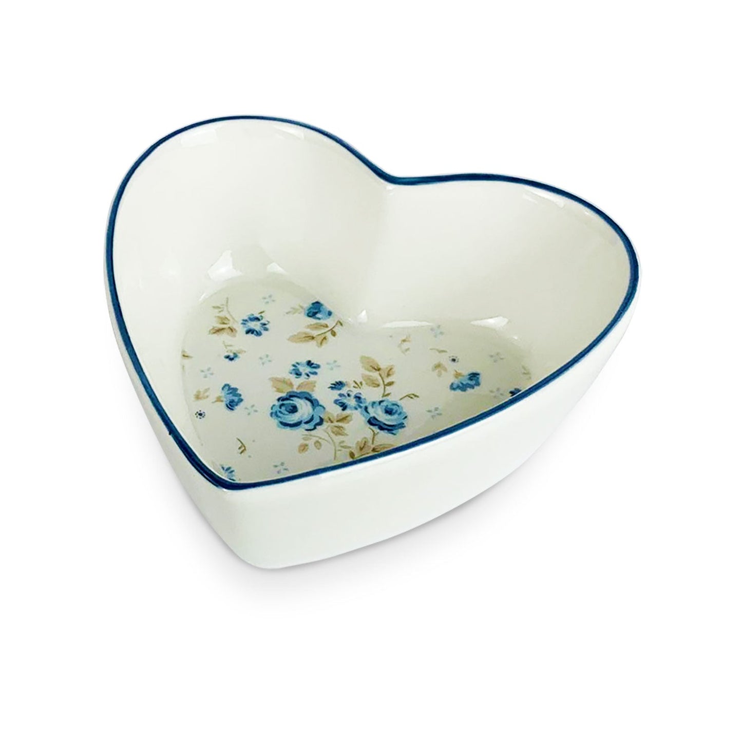 Ciotola Nuvole di Stoffa a forma di Cuore Camilla piatti motivo fiori 5297