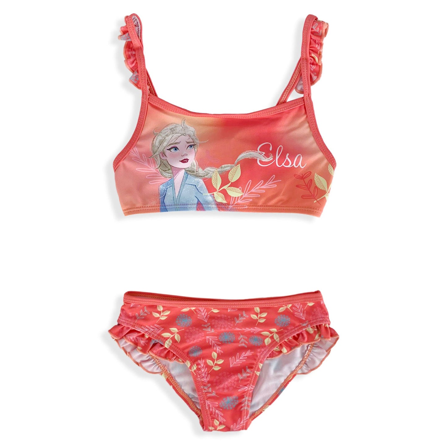 Costume 2 pezzi da mare Disney Frozen ufficiale per bambina piscina BIO 5365