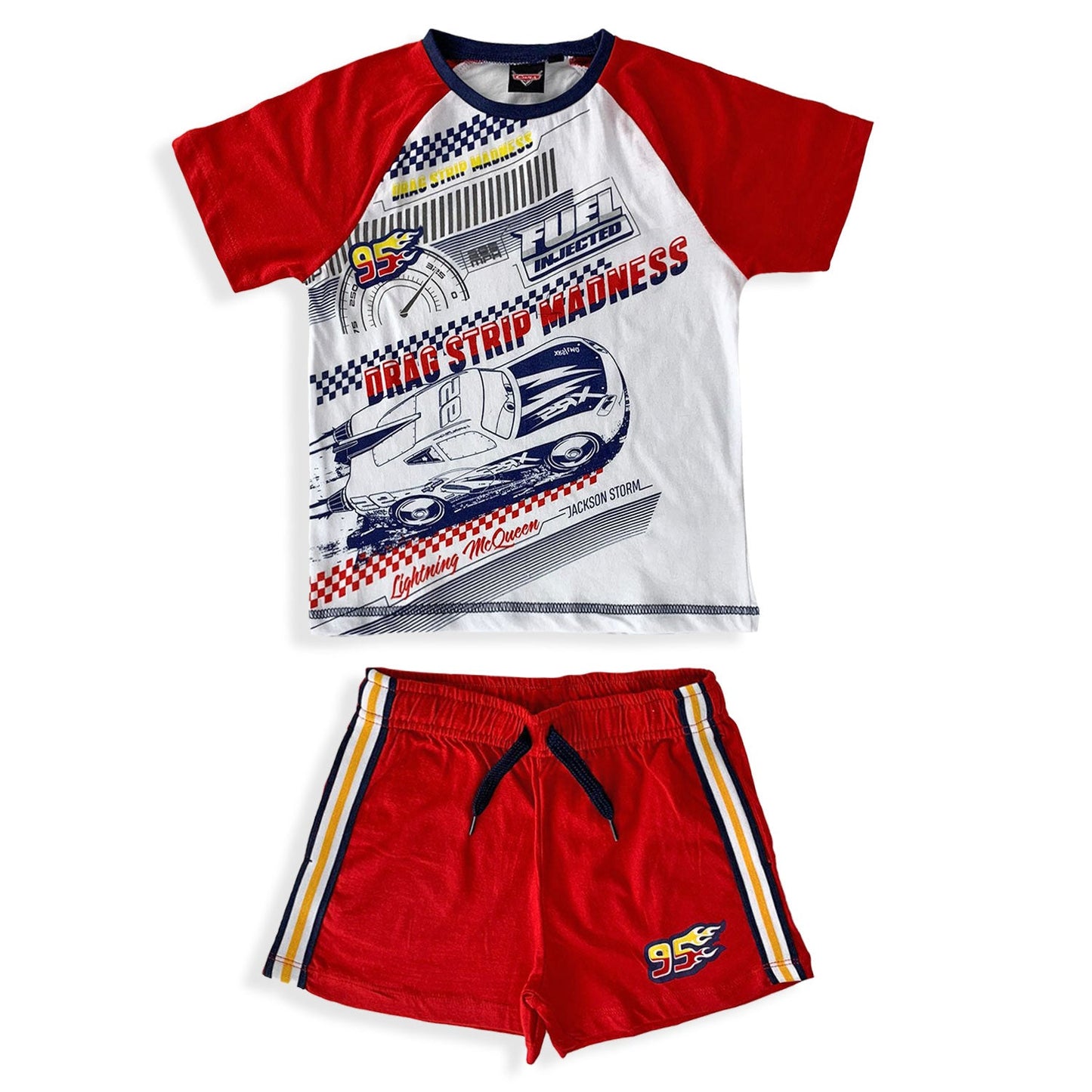 Pigiama bambino Disney Cars t-shirt e pantaloncino in cotone stampato 5372