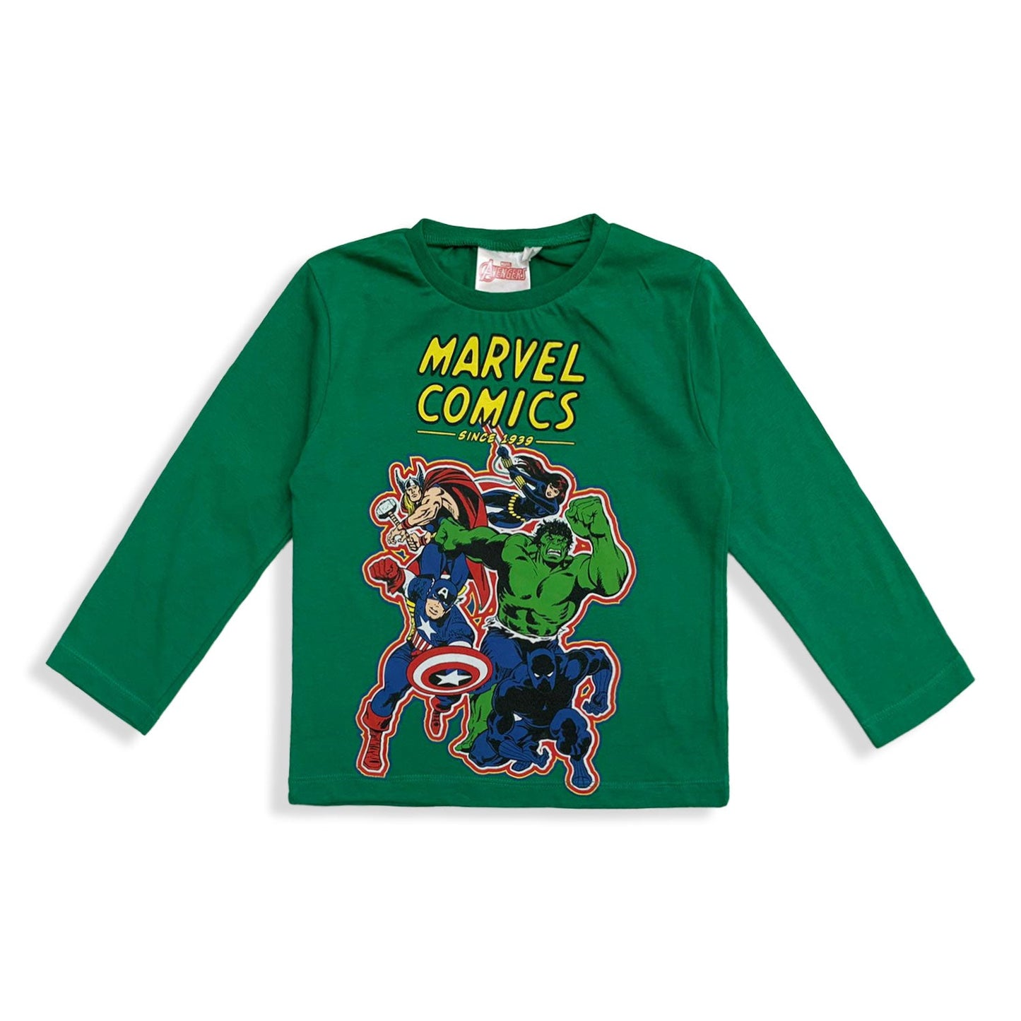 Maglia Marvel Avengers maglietta bambino maniche lunghe in cotone ufficiale 5560
