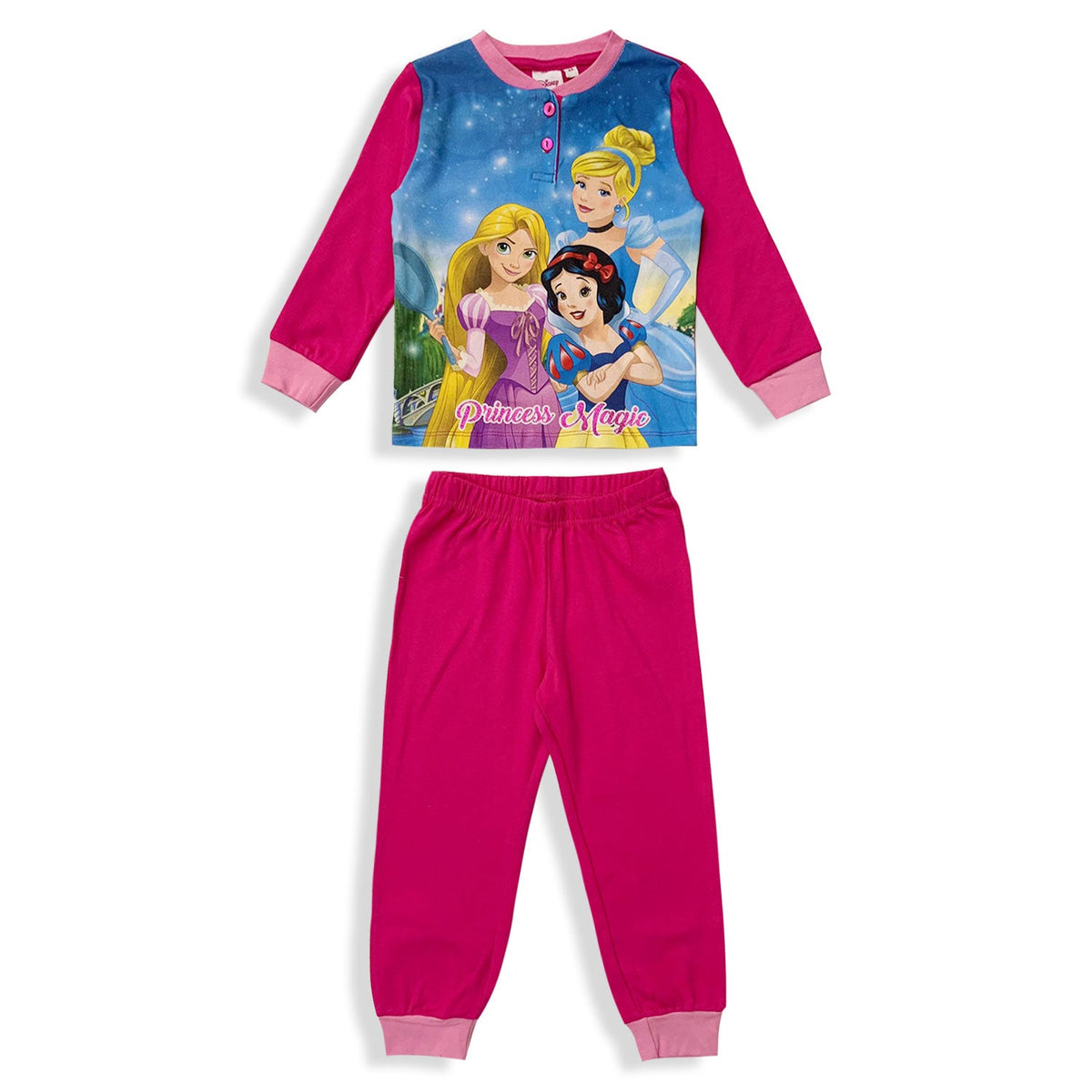 Pigiama Disney Princess maniche lunghe bambina ufficiale in cotone 5566
