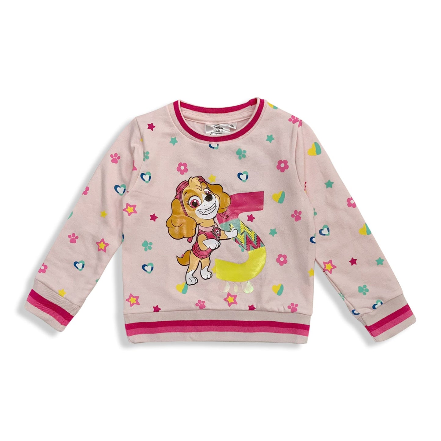 Felpa stampata maniche lunghe Paw Patrol maglietta bambina maglia bimba 5583