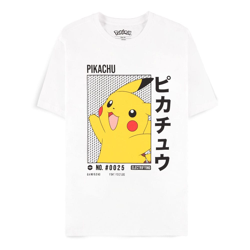 DIFUZED Pokémon - White Pikachu Men's Short Sleeved T-shirt L