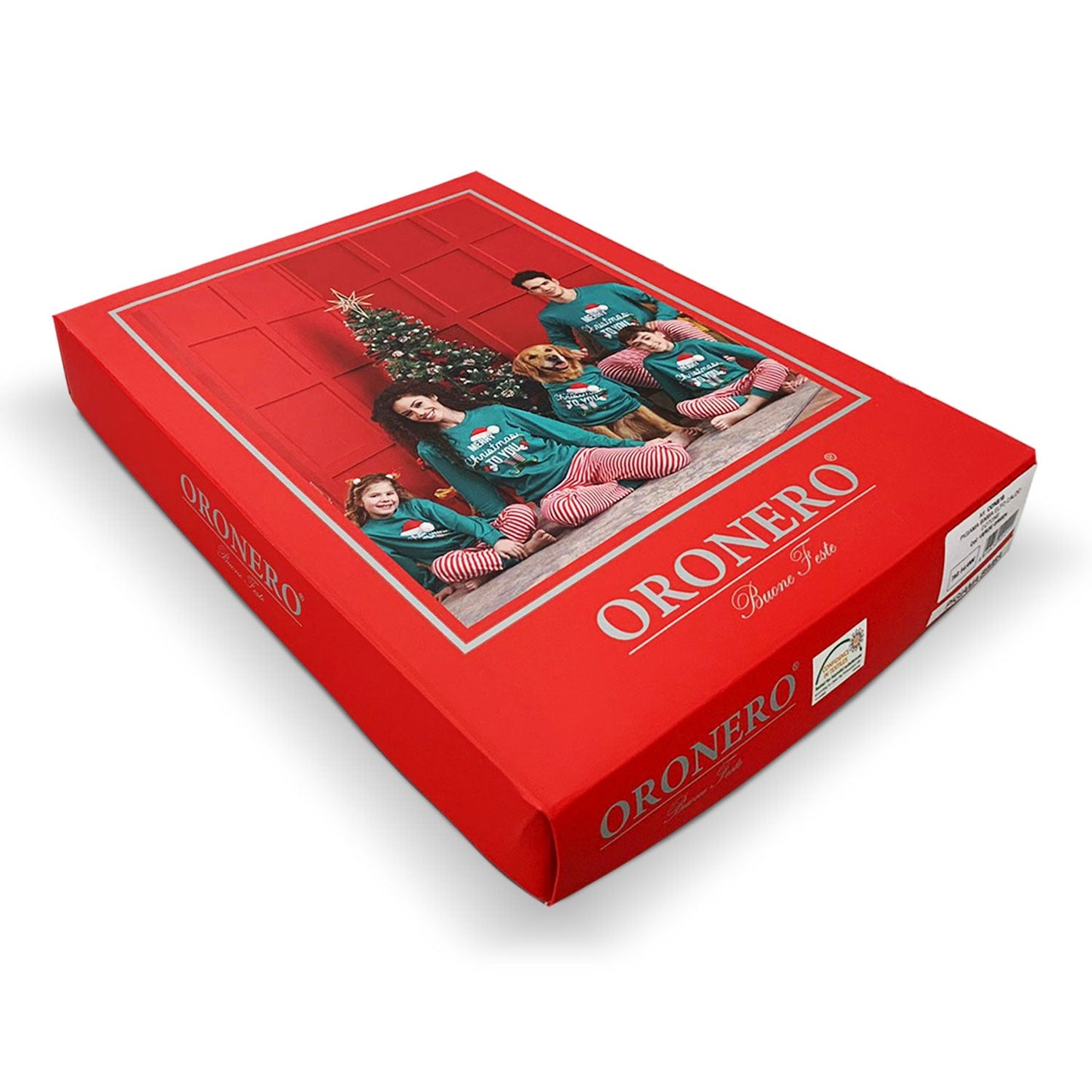 Pigiama natalizio donna lungo ragazza Elfo Natale caldo cotone Oronero 5780