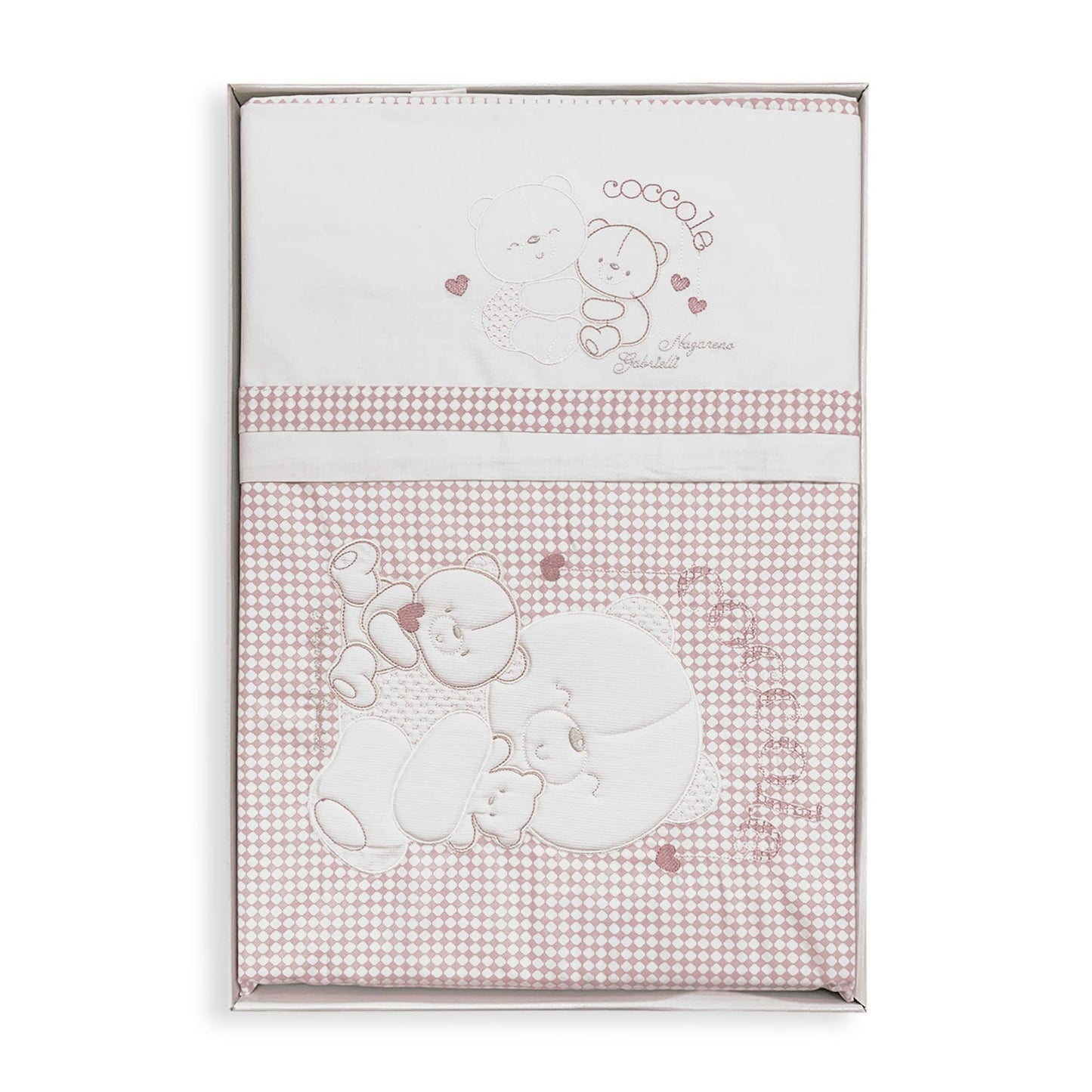 Coordinato culla carrozzina ricamato Nazareno Gabrielli neonato set 5 pezzi 5793