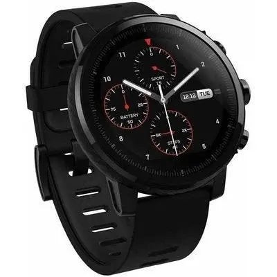 Xiaomi Amazfit Stratos Orologio Cassa Acciaio Nera, Cinturino Silicone Nero, SCATOLA APERTA usato