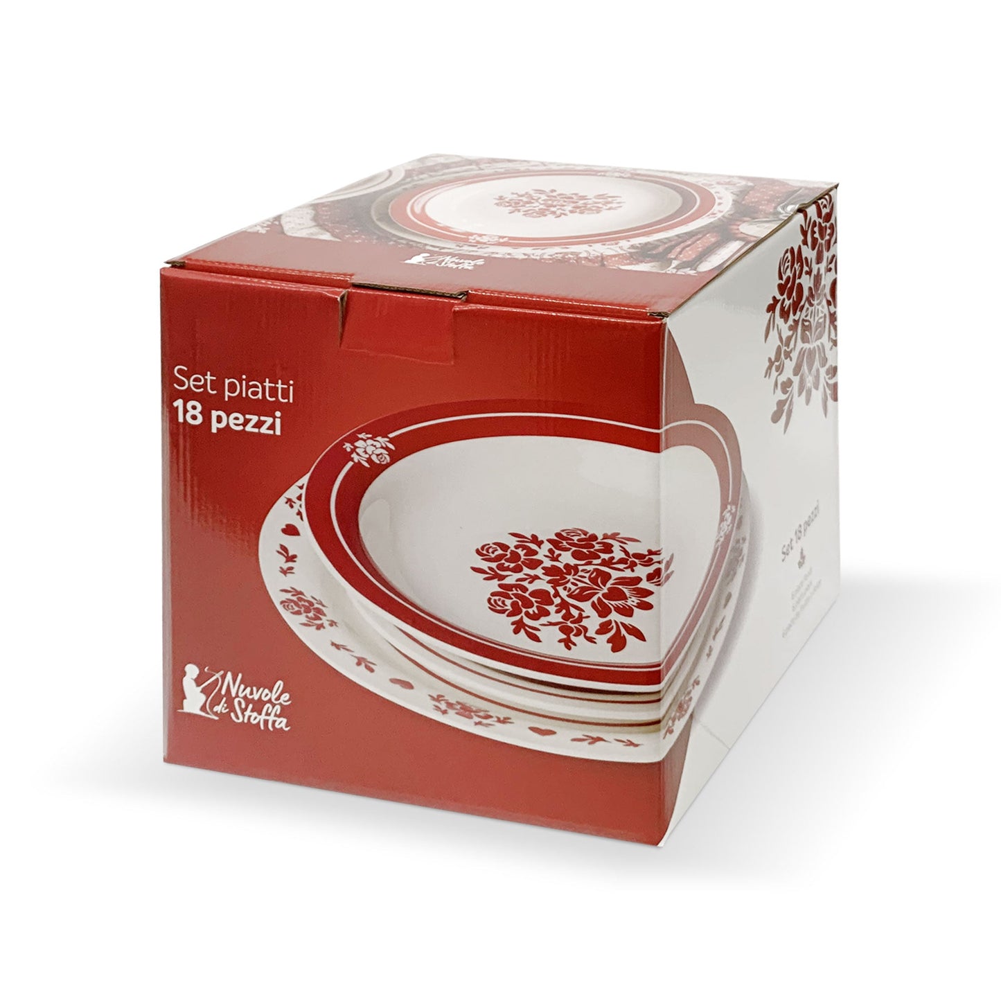 Servizio di 18 piatti natalizi Nuvole di Stoffa in porcellana Favole Natale 5819