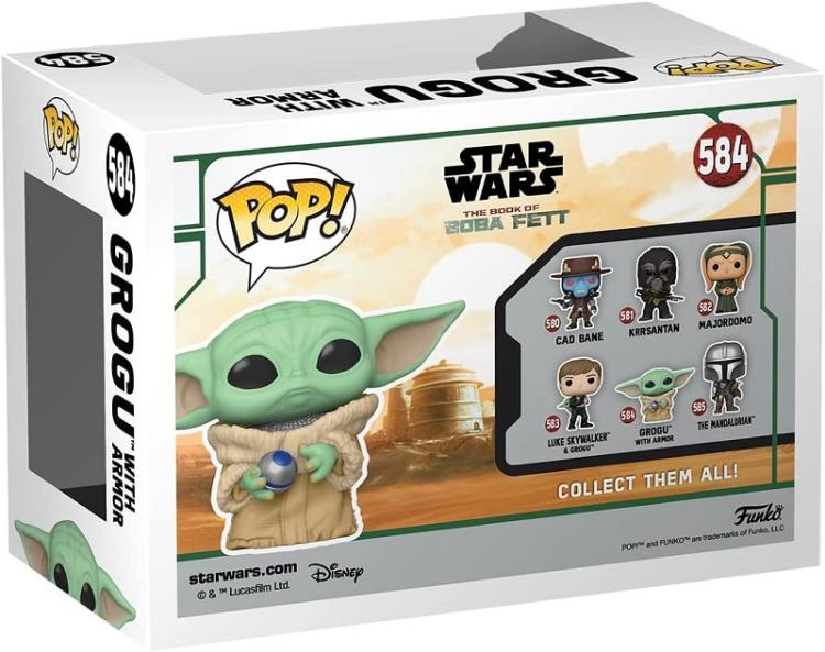 Funko Pop! Star Wars - Book Of Boba Fett (584) Grogu With Armour - Figure Vinyl