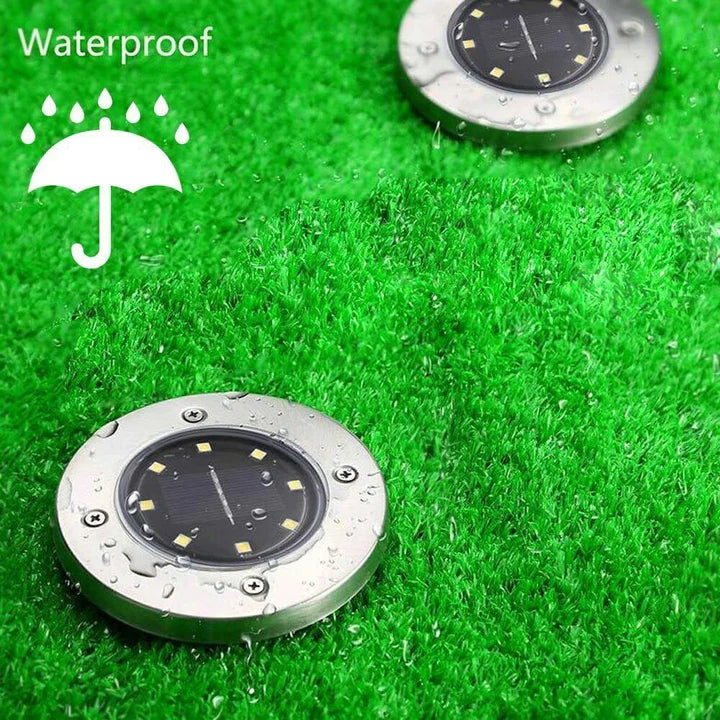 Kit 4 Faretti da Giardino con 8 LED Impermeabili