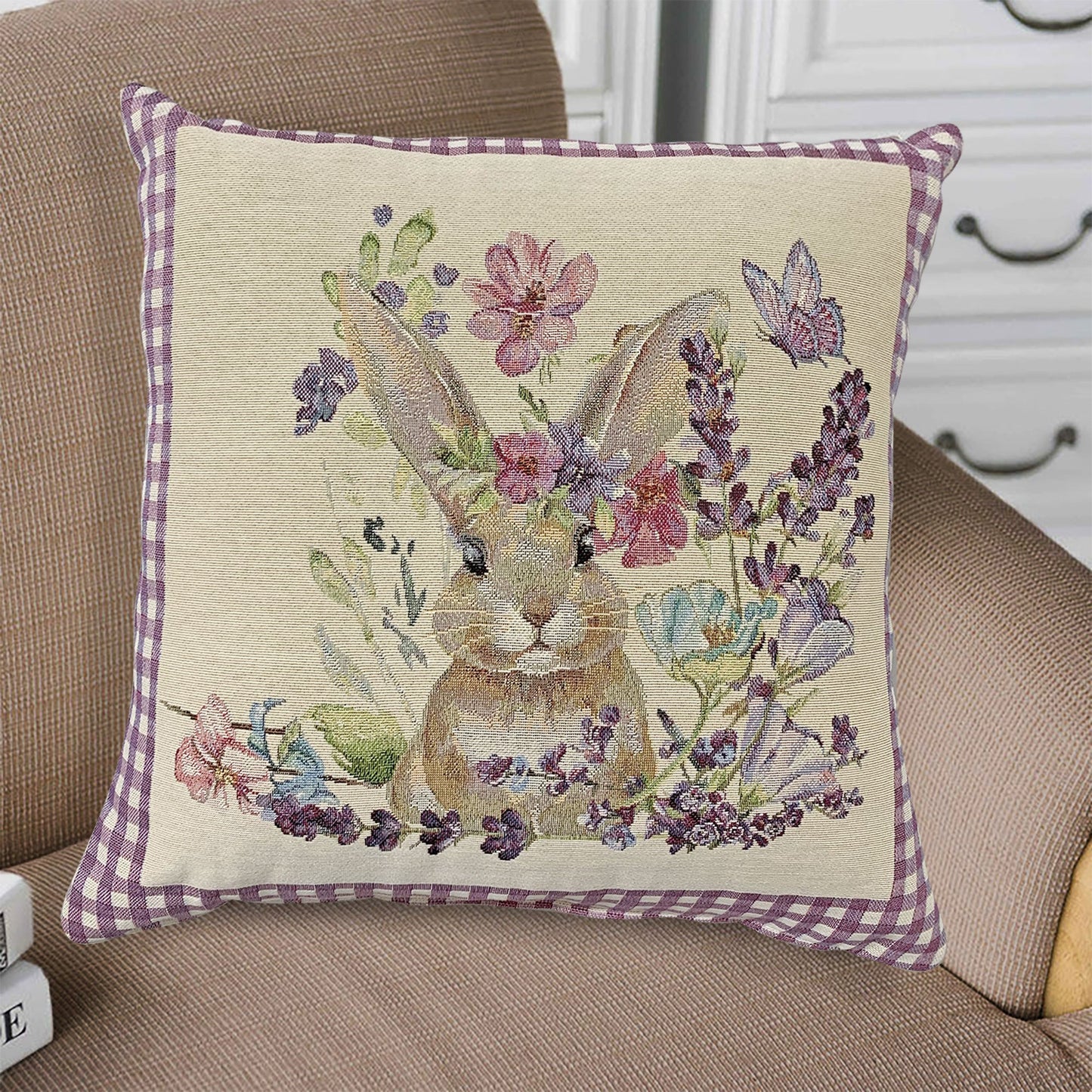 Cuscino arredo pasquale in gobelin Vingi 45x45 decorazione Pasqua dis.2 6062