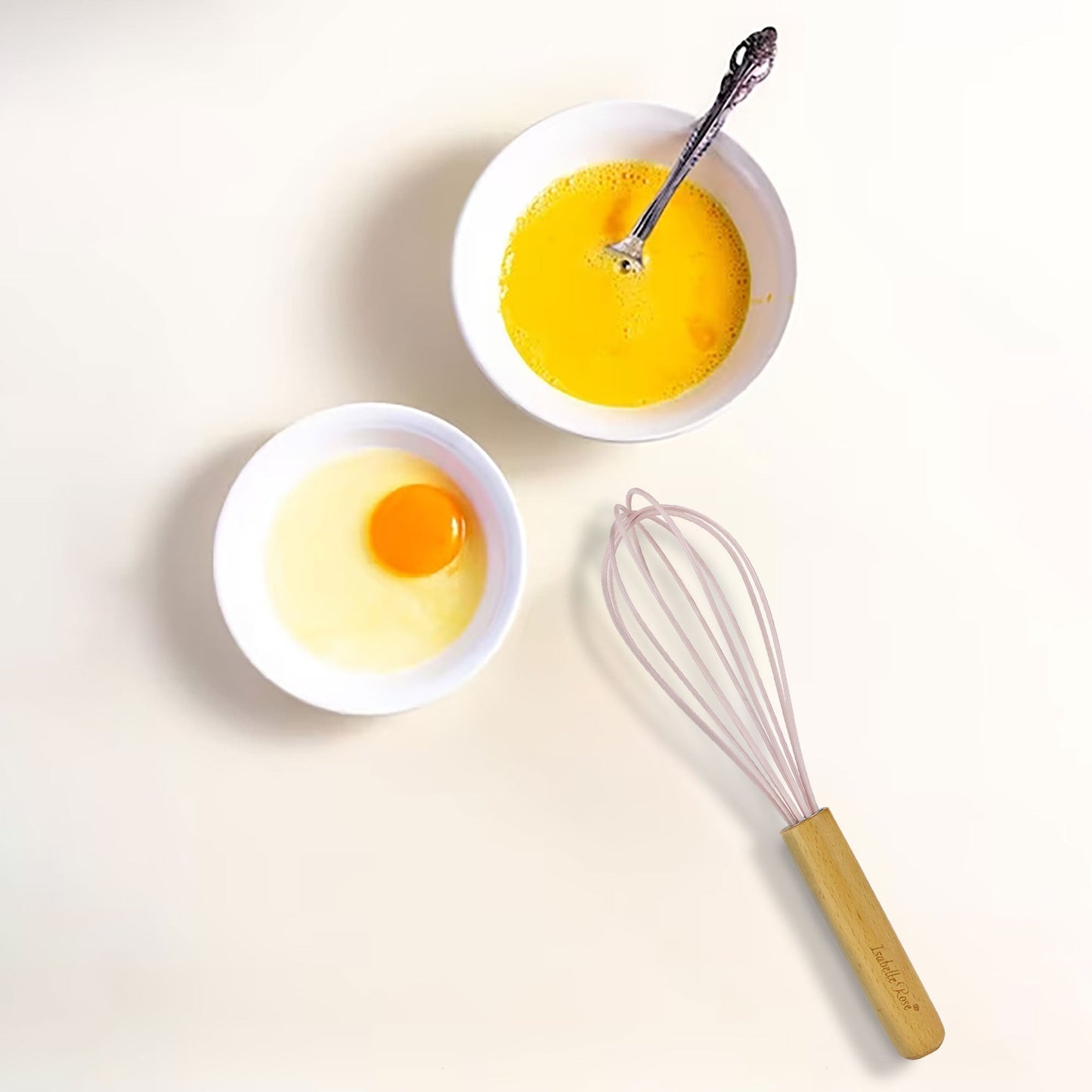 Frusta a mano da cucina Isabelle Rose in silicone con manico in legno 6089