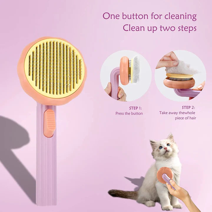 Spazzola autopulente per cani gatti cuccioli conigli animali domestici per toelettatura rimuove delicatamente il sottopelo sciolto per cani e gatti per peli corti e lunghi